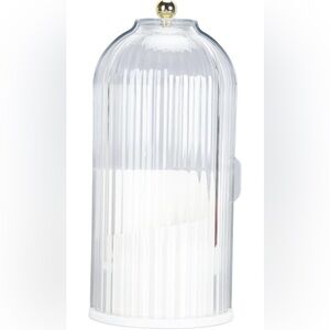 Clear makeup Ribbed Glass Vase